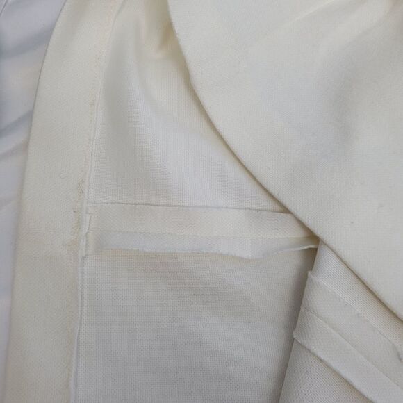 VINTAGE 60s cream sleeveless knit‎ shift dress with tie belt M - Picture 10 of 14